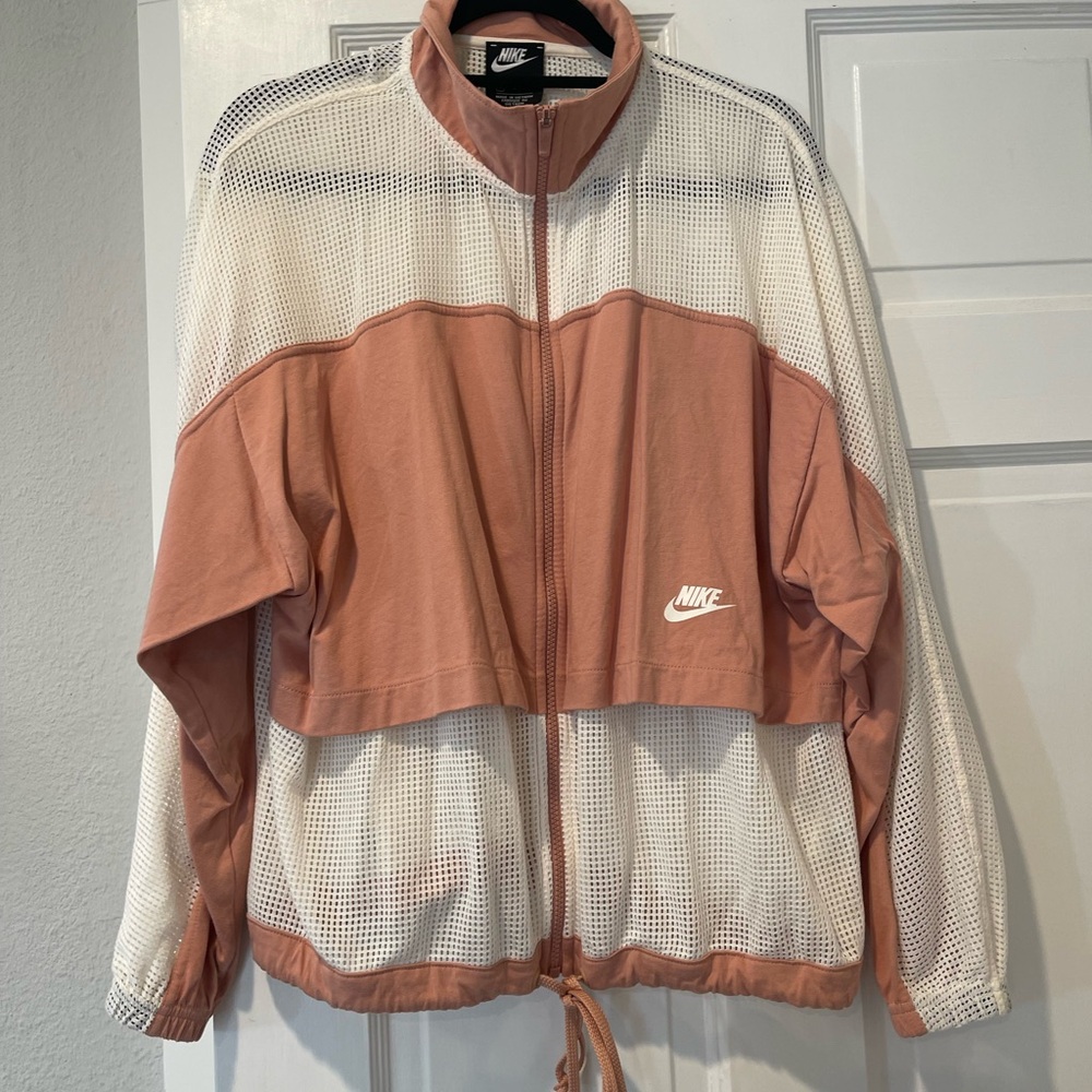 Nike Retro Pink and White Bomber Jacket